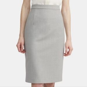 Theory Good Wool Grey Skirt Size 10 NWT